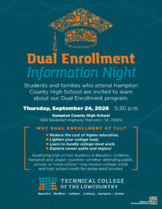2026 Dual Enrollment event flyer