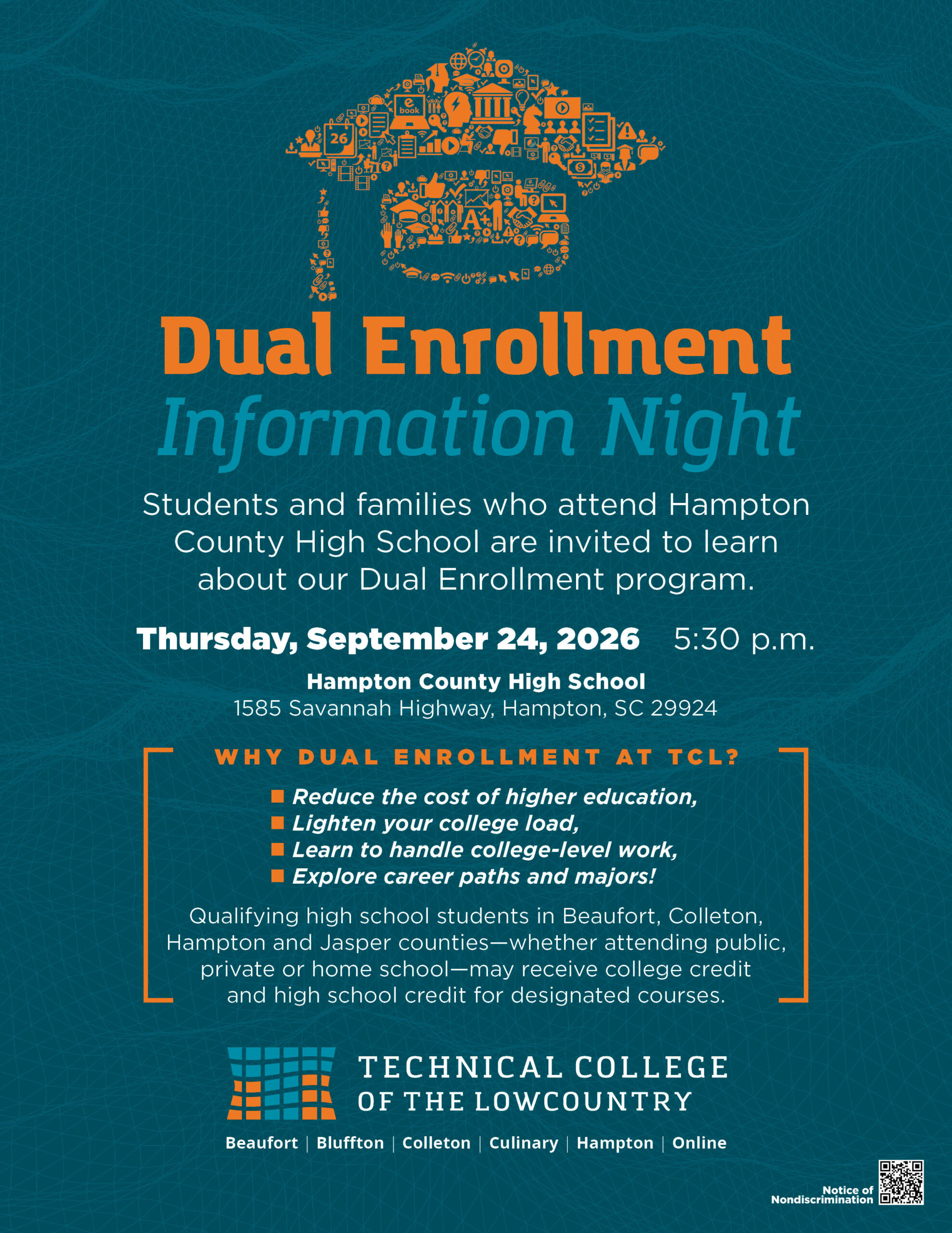 2026 Dual Enrollment event flyer