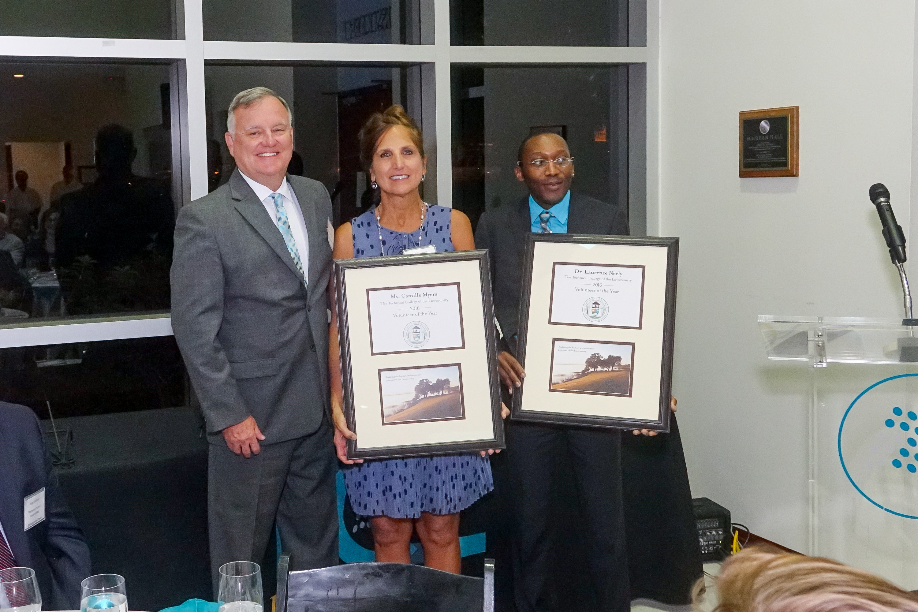 Photo-Camille Myers, Dr. Laurence Neely-TCL Volunteers of the Year